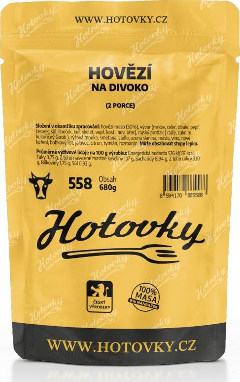 Hovězí na divoko (2 porce)