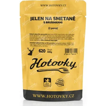 Hotové jídlo Jelení na smetaně s brusinkami (2 porce)