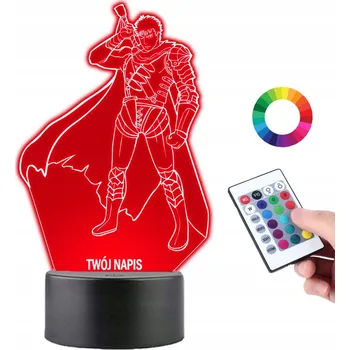 Lampička LAMPičKA na SKLE Anime Manga Berserk Guts 3D LED RGB + DÁLKOVÝ OVLADAČ 16 BAREV