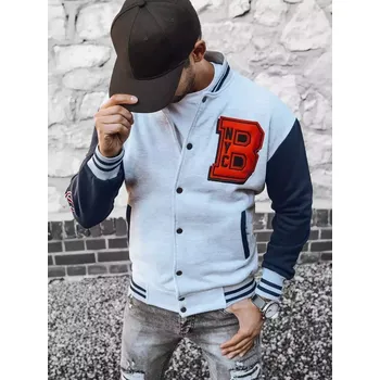 Pánská mikina Šedá bomber mikina BX5441 Velikost: M