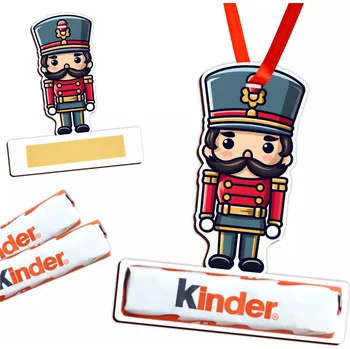 Louskáček Závěska na Kinderko dárek k Vánocům Mikuláš Louskáček na ořechy vzory