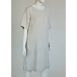 Lněné šaty krátké Barva: Béžová, Velikost: 36