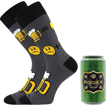 Pánské oblečení PIVoXX + PLECHOVKA pivní ponožky Voxx - vzor E (VoXX ponožky PiVoXX + plechovka - FOOD COLLECTION)