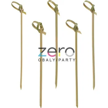 Jednorázové nádobí Napichovátko bambusové ozdobné 'uzlík' 15 cm (100 ks)