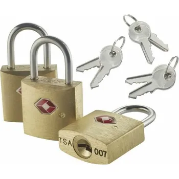 Visací zámek Lewis N. Clark sada mosazných zámků TSA Key Lock s klíčky