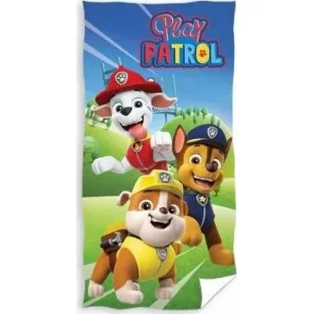 SpinMaster - Dětská bavlněná osuška Tlapková patrola Paw Patrol - Play Patrol / 70 x 140 cm