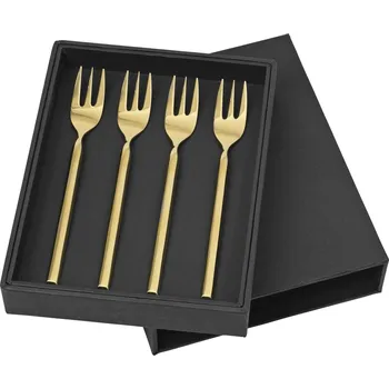 Příbor Dezertní vidlička 4 ks Broste TVIS - zlatá