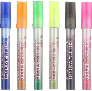 Permanentní popisovač vícebarevný dgchfjf 6 ks