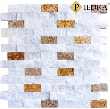 Obklad Obkladový kámen, přírodní mramor bílý mix