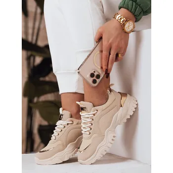 Dámské tenisky Béžové sneakersy na platformě LIZZE ZY0457 Velikost: 40