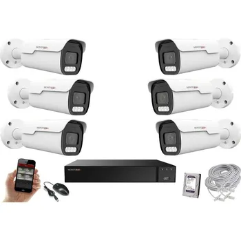 Kompletní kamerový systém Monitorrs Security AI hybrid Light Park IP 6 kamerový set 8 Mpix (6070K6) (Monitorrs Security)