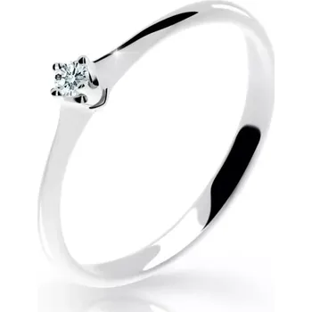 Prsten Zlatý zásnubní prsten DF2940 se zirkony