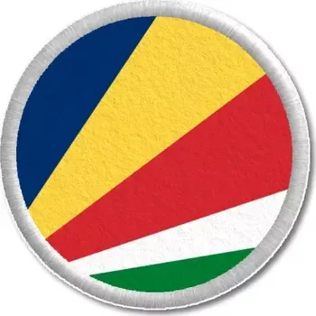 Vlajka Pelisport Seychelská vlajka tištěná nášivka ø 4,5 cm