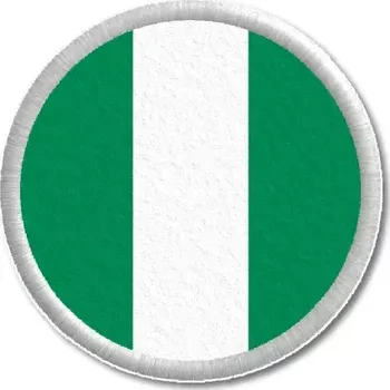 Vlajka Pelisport Nigerijská vlajka tištěná nášivka ø 4,5 cm