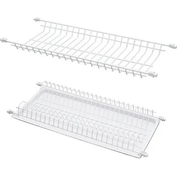 Odkapávač na nádobí Kovový odkapávač Wiexpol dvoupatrový bílý do skříňky 85,7 cm