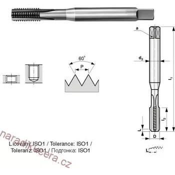 Závitořezný nástroj Závitník 3043 M 6 HSSE ISO3