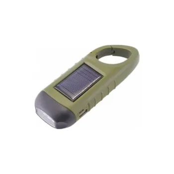 Svítilna LED svítilna / nouzová power banka - nabíjení microUSB, dynamo, solární článek