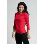 CityZen bavlněné triko dámské DIEZ červené S/36 tříčtvrteční rukáv