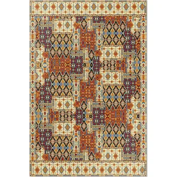 Koberec Koberec do obýváku Rozměr: 80x120 cm Geometrický patchwork boho vintage