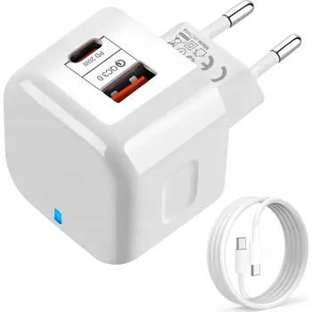 RYCHLÁ SÍŤOVÁ NABÍJEČKA QC 3.0 PD 20W PRO TELEFON + KABEL USB-C LIGHTNING