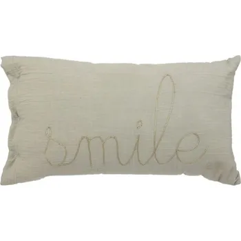 Polštář TEXTILOMANIE Dětský dekorační polštářek smile 50 × 30 cm, zelený