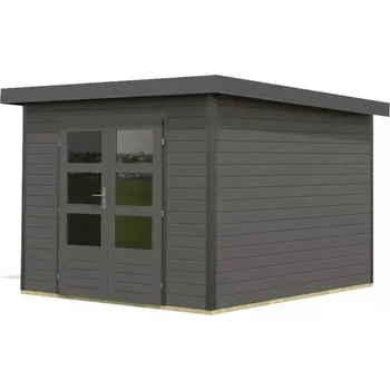 Zahradní stavba KARIBU HOLZTECHNIK hybridní domek KARIBU PLUTO B (97896) terragrau / antracit LG4046