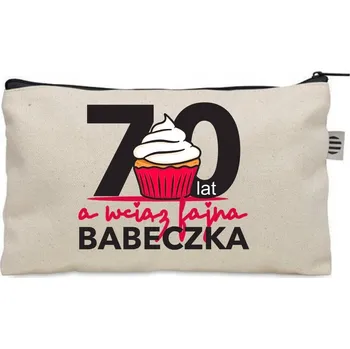 Kosmetická taška Kosmetická taštička béžová k 70. narozeninám BÁBOVKA dárek KO_159