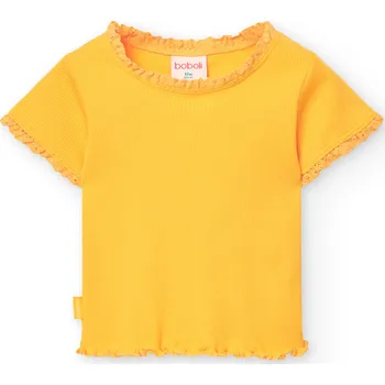 Dívčí tričko Tričko s krátkým rukávem, žluté, dívka, Boboli Velikosti: 116