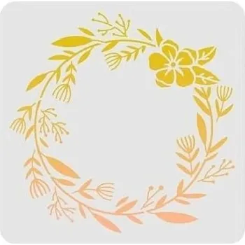 Šablona plastová 30 x 30 cm - věnec 1