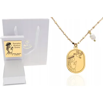 Náhrdelník Zlatý Řetízek s medailonkem pro holčičku Dárek ke Svaté Přijímání Zlatá