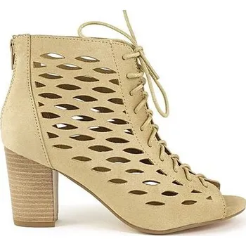 Dámská zimní obuv kotníkové boty Next Společenské béžové kotníkové boty s otevřenou špičkou beige velikost 36