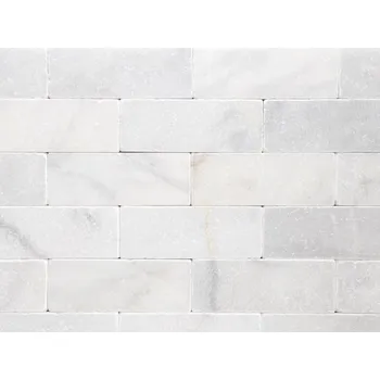 Obklad Kamenný obklad mramor bílý cihličky 20,3x7,5x1 cm