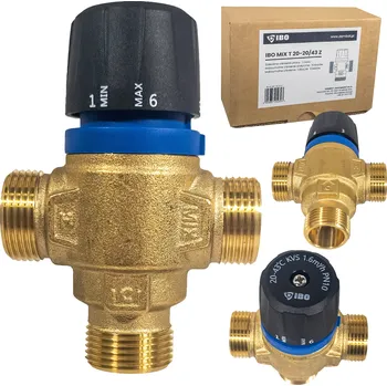 Ventil Termostatický směšovací ventil DN20 GZ 3/4 palce 20-43°C IBO MIX 1,6 m3/h