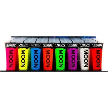 Výtvarná barva Barva na malování na obličej těla 12 ml NEON UV pusy