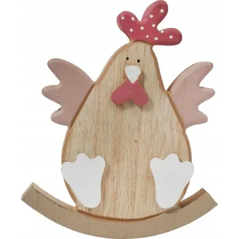 Obraz Dekorativní dřevěná figurka Velikonoční slepice 15 CM DEKORACE Velikonoce