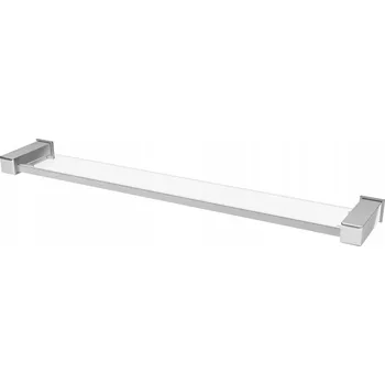 Zrcadlo Skleněná polička do koupelny pod zrcadlo, závěsná, rovná