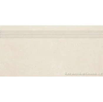Dlažba Rako Base DCPSR431, schodovka, světle béžová, matná, hladká, 30 x 60 x 0,9 cm