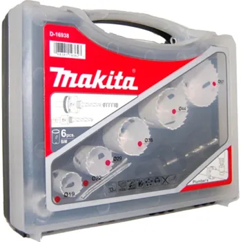 Příslušenství k vrtačce Makita Sada bimetalových vrtacích korunek + adaptéry 19,22,29,38,44,57mm