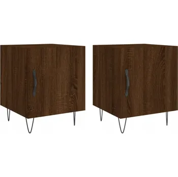 Noční stolek Noční stolek dřevěný hnědý 40x40x50 cm