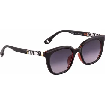 Sluneční brýle Dámské sluneční brýle s psaným motivem, průhledné tmavě hnědé , 9001992-2, TR2529