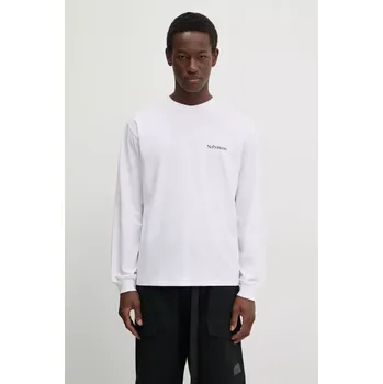 Pánské tričko Bavlněné tričko s dlouhým rukávem No Problemo Mini Problemo Longleeve Tee, L, bílá, 00X