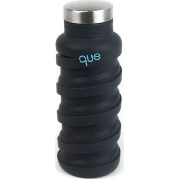 Láhev QUE skládací silikonová lahev 355ml metallic charcoal