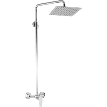 Vodovodní baterie JB Sanitary Sprchová sestava s baterií TIRA s horním vývodem, 20x20cm SD 61 000 00 1