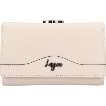 Dámská kožená peněženka Lagen Tove - krémová