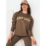 Hnědá dámská mikina SAFONIS BY1277 Velikost: M