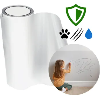 Samolepící dekorace OCHRANNÁ Fólie SAMOLEPÍCÍ Průhledná 152x100cm NA ZEĎ Garáž Nábytek