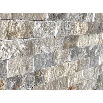 Obklad Obkladový kámen, přírodní travertin silver 5x10x2 cm