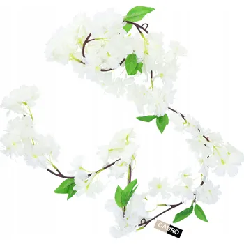 umělá květina Umělé květy girlanda bílých květů popínavá dekorace na balkon 170 cm