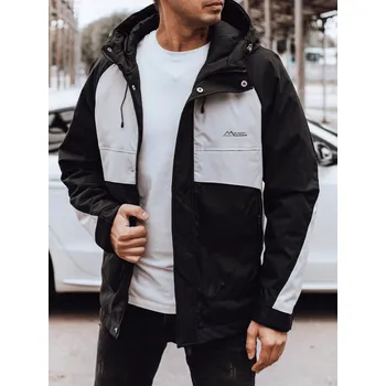 Pánská větrovka Černo-smetanová pánská voděodolná přechodová bunda TX4916 Velikost: M