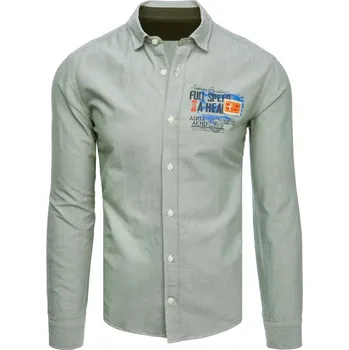 Pánská košile Mintová košile s potiskem DX2280 Velikost: M